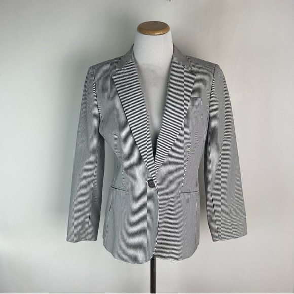 J. Crew Jackets & Blazers - J. Crew Campbell Blazer Skinny Stripe Cotton Size 10